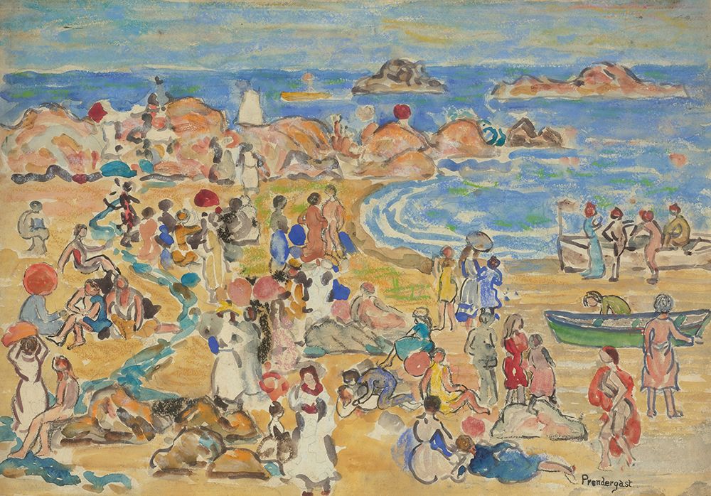 View Along New England Coast 1920 art print by Maurice Prendergast for $57.95 CAD