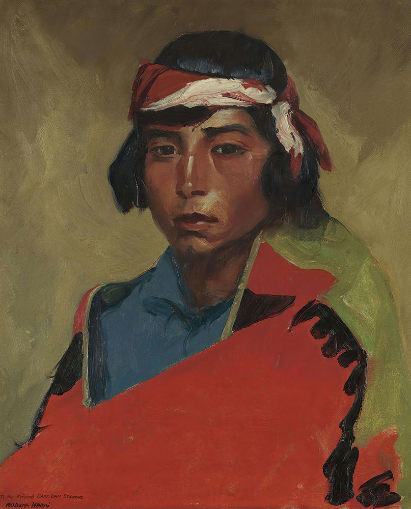 Young Buck Of The Tesuque Pueblo 1916 art print by Robert Henri for $57.95 CAD