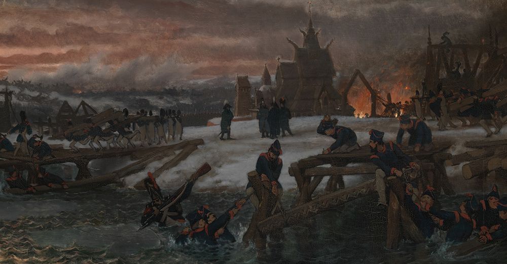 Anno 1812 Captain Benthien on the Beresina art print by Sir Lawrence Alma-Tadema for $57.95 CAD