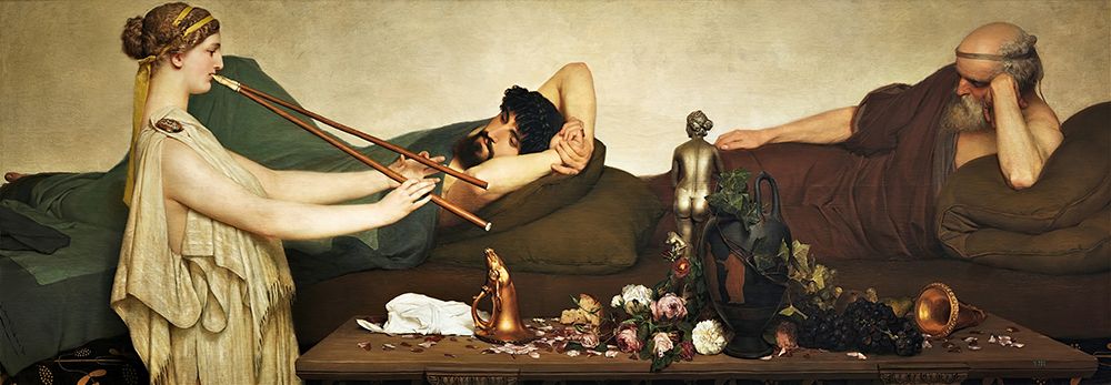 The Siesta or the Pompeyana Escape art print by Sir Lawrence Alma-Tadema for $57.95 CAD