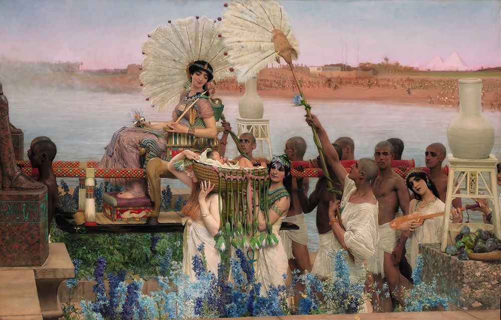 The finding of Moses 1904 art print by Sir Lawrence Alma-Tadema for $57.95 CAD