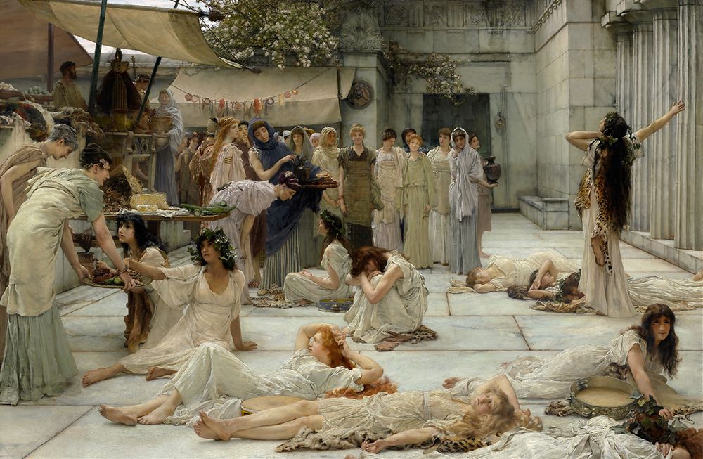 The Women of Amphissa 1887 art print by Sir Lawrence Alma-Tadema for $57.95 CAD