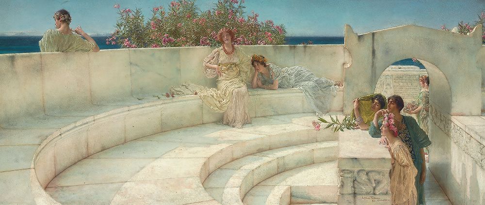 Under The Roof Of Blue Ionian Weather art print by Sir Lawrence Alma-Tadema for $57.95 CAD