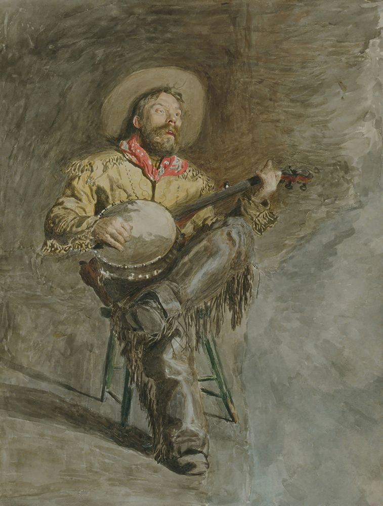Cowboy Singing 1892 art print by Thomas Eakins for $57.95 CAD