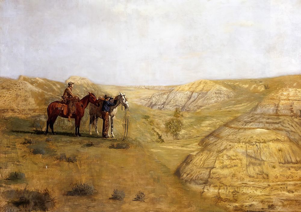 Cowboys in the Badlands art print by Thomas Eakins for $57.95 CAD