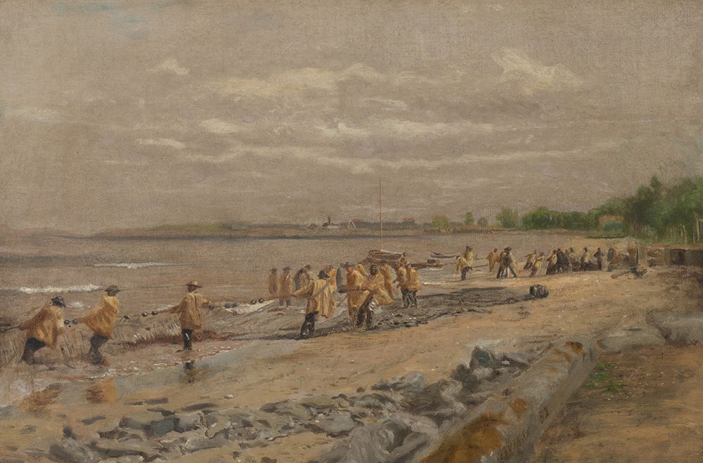 Hauling the Seine 1882 art print by Thomas Eakins for $57.95 CAD