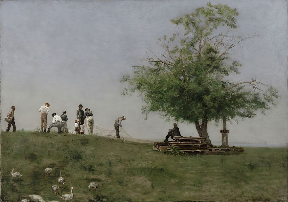 Mending the Net 1881 art print by Thomas Eakins for $57.95 CAD
