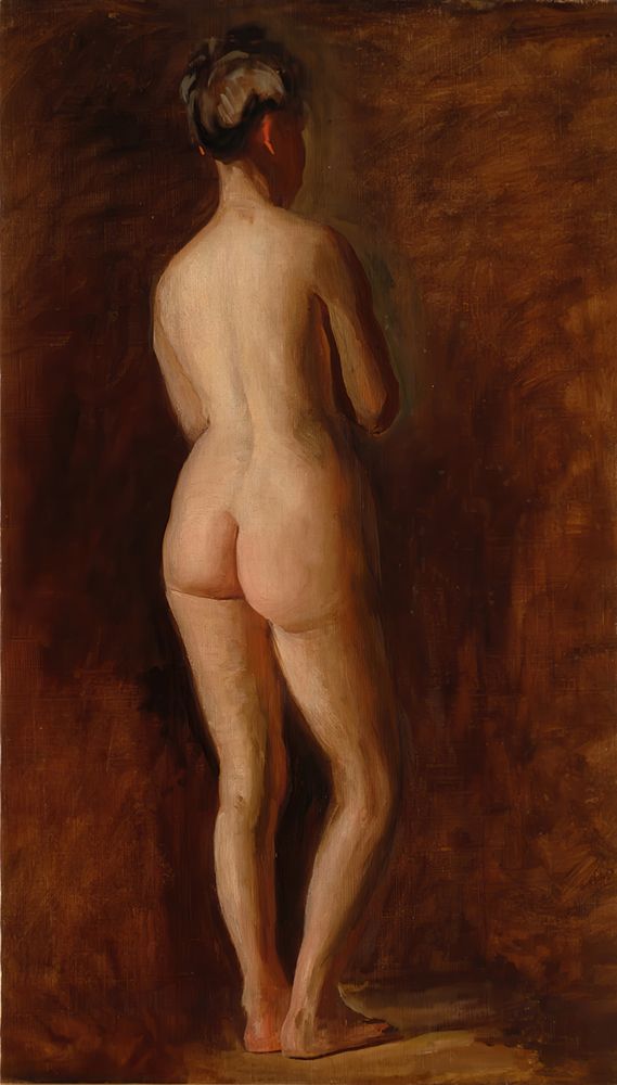 Standing Female Nude 1908 art print by Thomas Eakins for $57.95 CAD