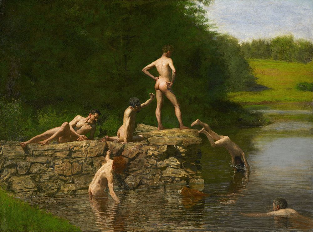 Swimming 1885 art print by Thomas Eakins for $57.95 CAD