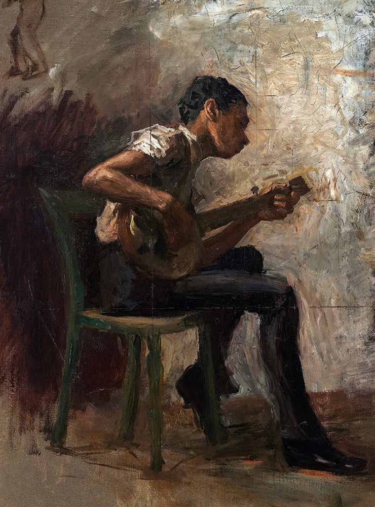 The Banjo Player art print by Thomas Eakins for $57.95 CAD
