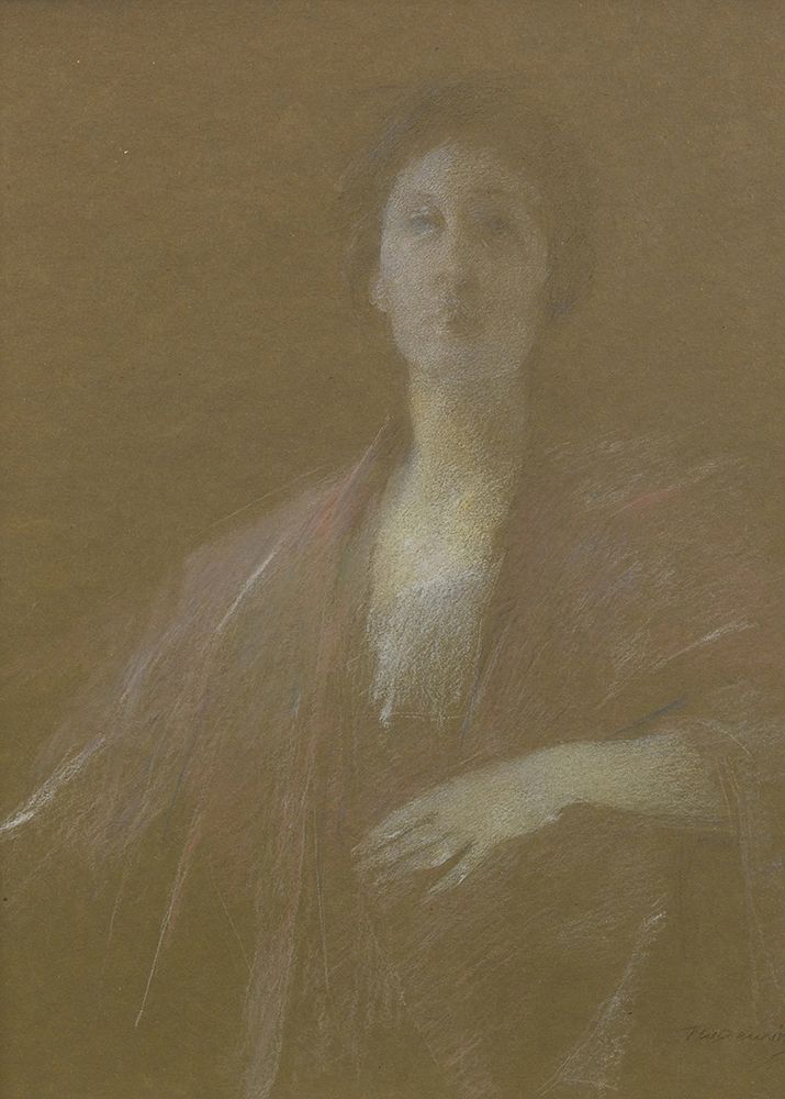 A Reflective Moment art print by Thomas Wilmer Dewing for $57.95 CAD