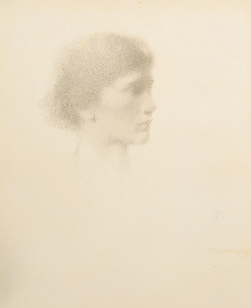 Head of a Woman 1894 art print by Thomas Wilmer Dewing for $57.95 CAD