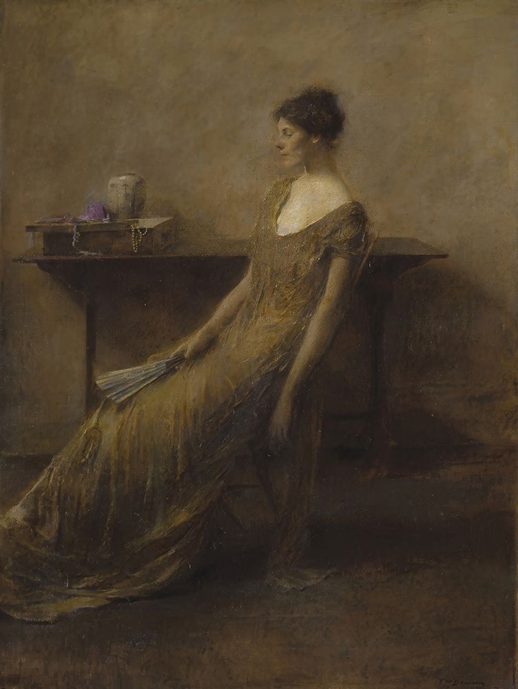Lady in Gold art print by Thomas Wilmer Dewing for $57.95 CAD