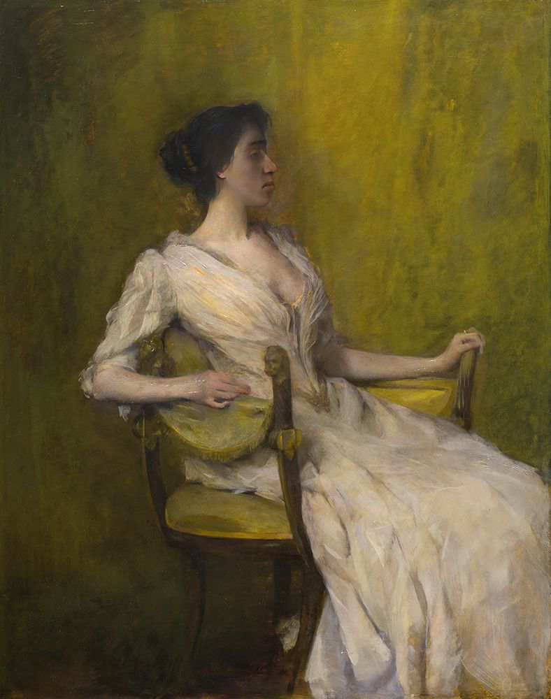 Lady in White ca 1901 art print by Thomas Wilmer Dewing for $57.95 CAD