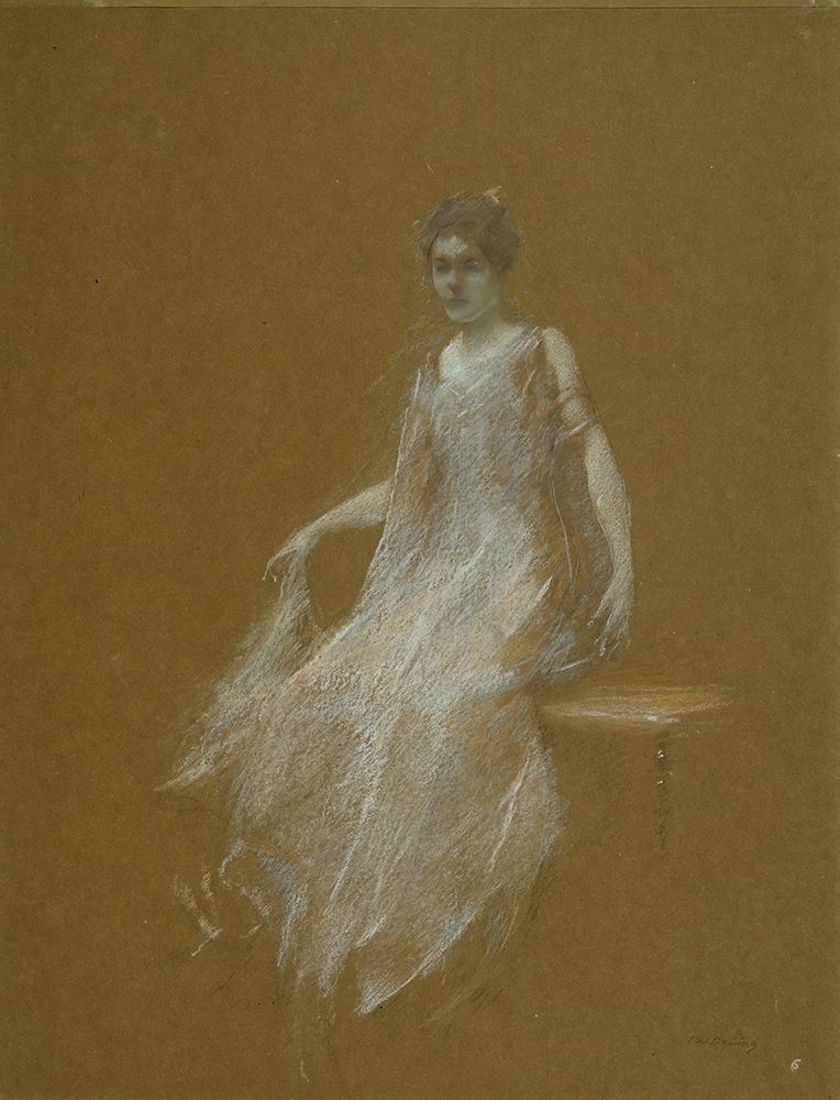 Lady in White ca 1895 art print by Thomas Wilmer Dewing for $57.95 CAD