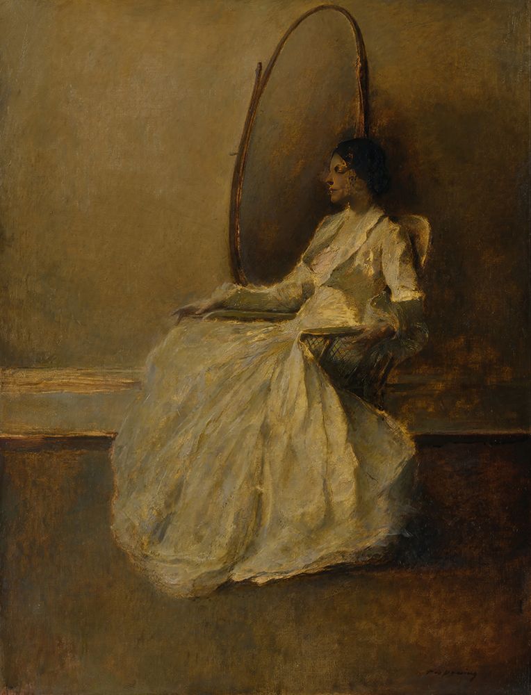 Lady in White No 1 ca 1910 art print by Thomas Wilmer Dewing for $57.95 CAD
