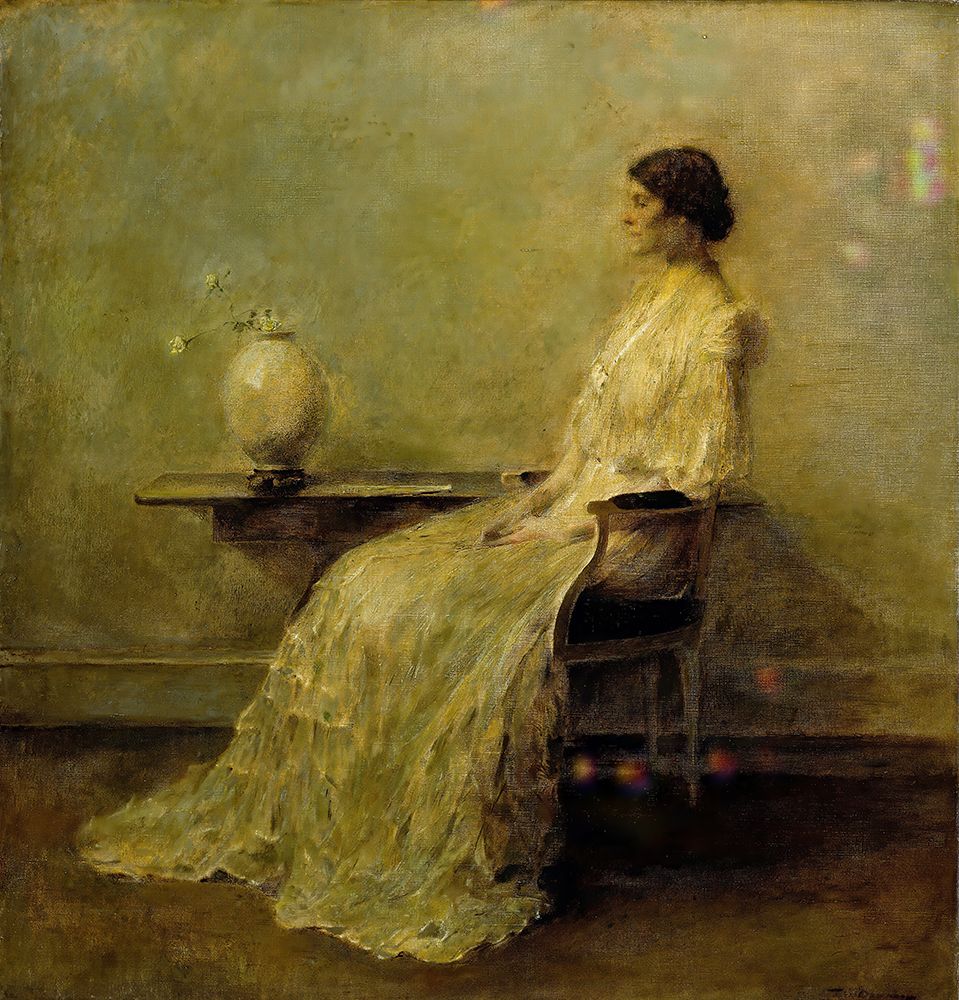 Lady in White No 2 ca 1910 art print by Thomas Wilmer Dewing for $57.95 CAD