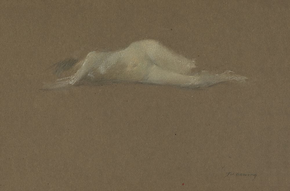 Nude Woman on Her Side art print by Thomas Wilmer Dewing for $57.95 CAD