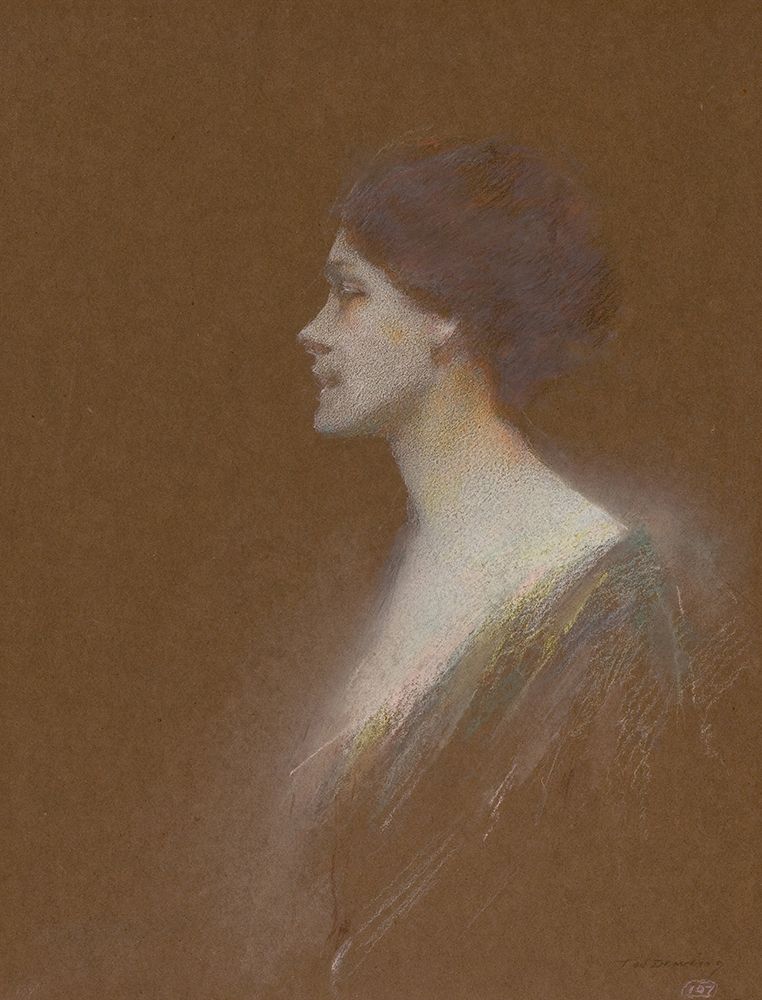 Portrait of a Woman art print by Thomas Wilmer Dewing for $57.95 CAD
