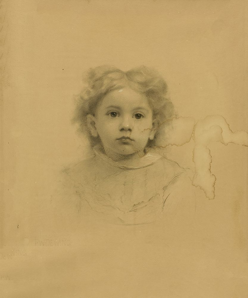 Portrait of Ethel D. Puffer 1875 art print by Thomas Wilmer Dewing for $57.95 CAD