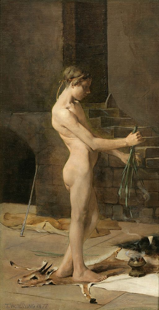 The Sorcerers Slave 1877 art print by Thomas Wilmer Dewing for $57.95 CAD