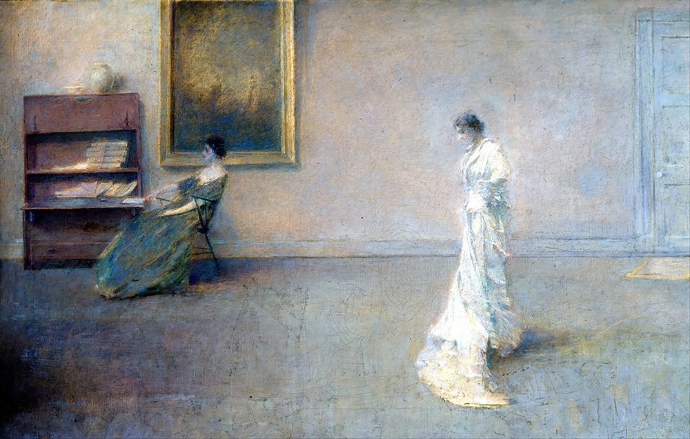 The White Dress 1901 art print by Thomas Wilmer Dewing for $57.95 CAD