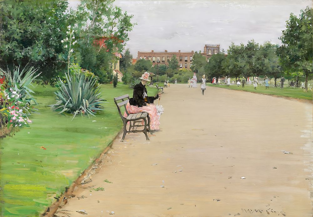 A City Park 1887 art print by William Merritt Chase for $57.95 CAD