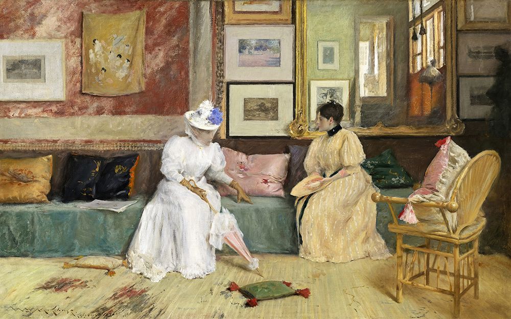 A Friendly Call 1895 art print by William Merritt Chase for $57.95 CAD