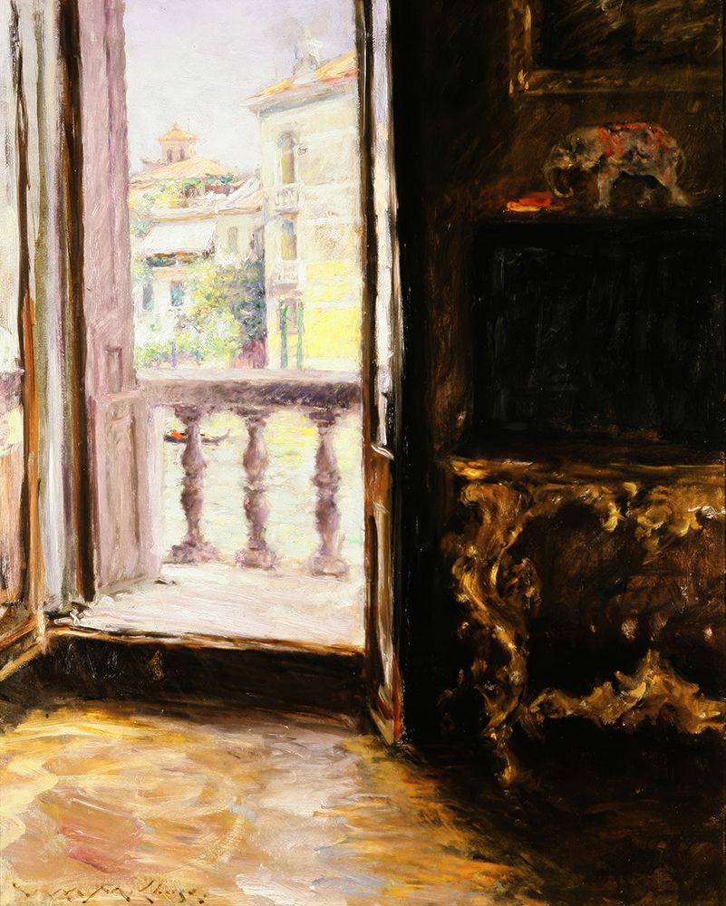 A Venetian Balcony 1913 art print by William Merritt Chase for $57.95 CAD