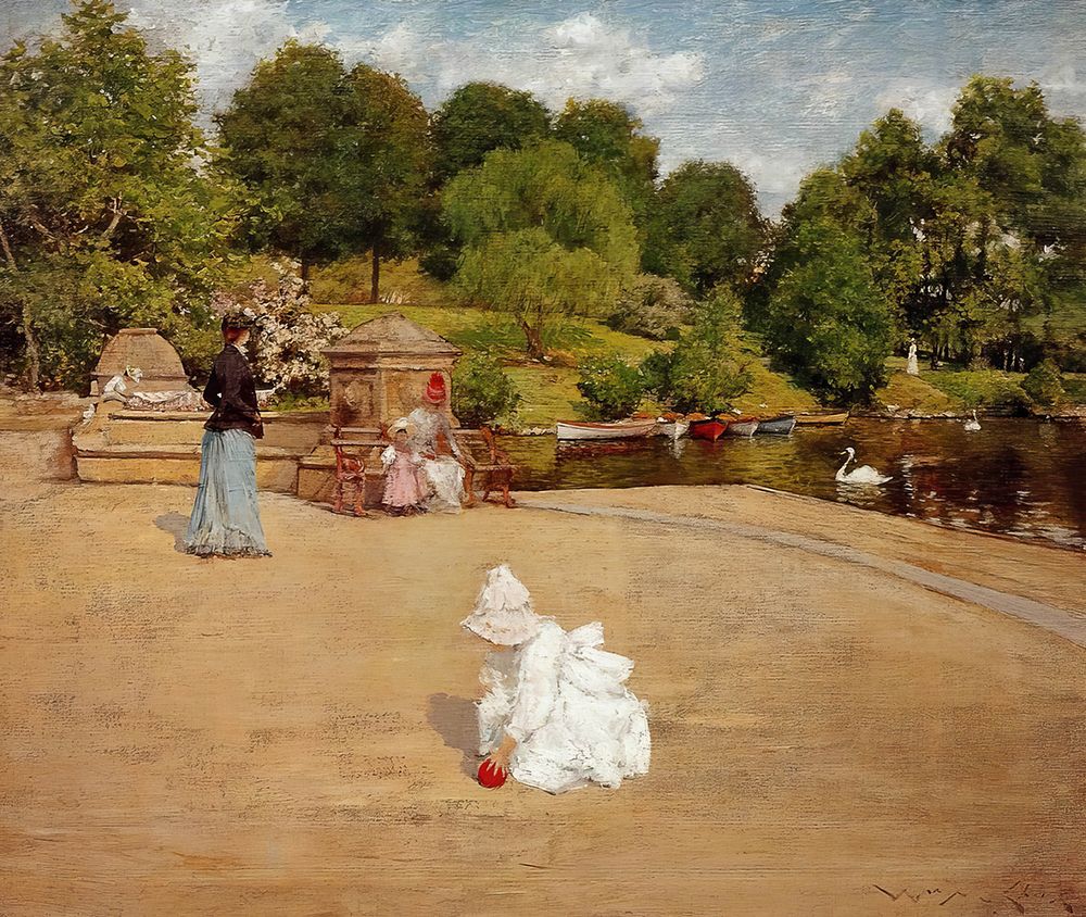 A Bit of the Terrace art print by William Merritt Chase for $57.95 CAD
