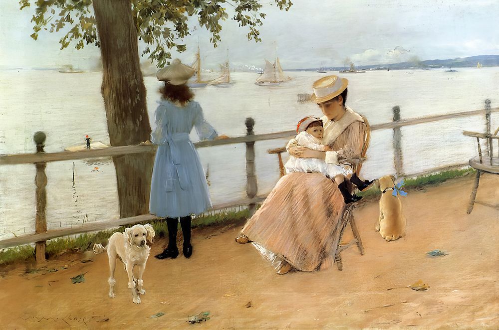 Afternoon by the Sea, Gravesend Bay 1888 art print by William Merritt Chase for $57.95 CAD