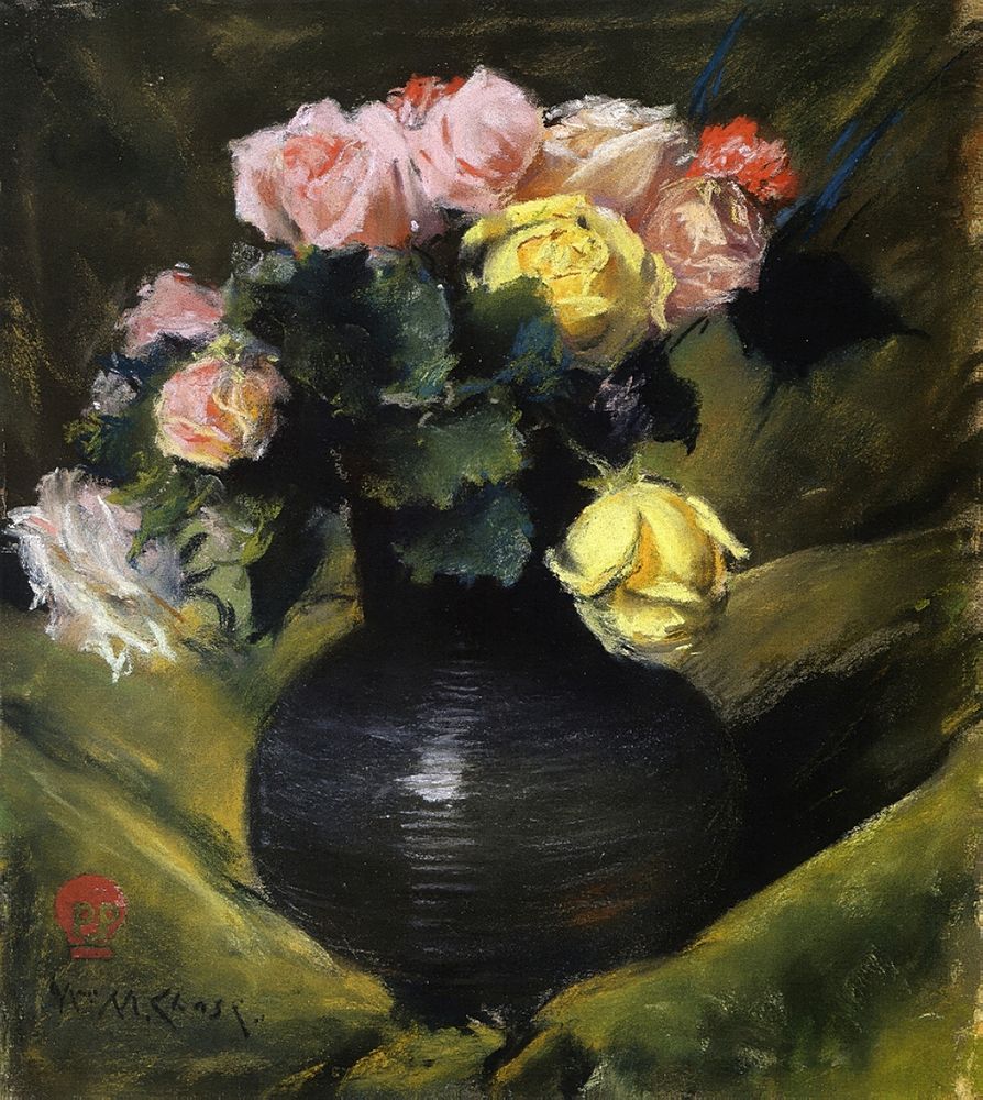 Flowers aka Roses 1884 art print by William Merritt Chase for $57.95 CAD