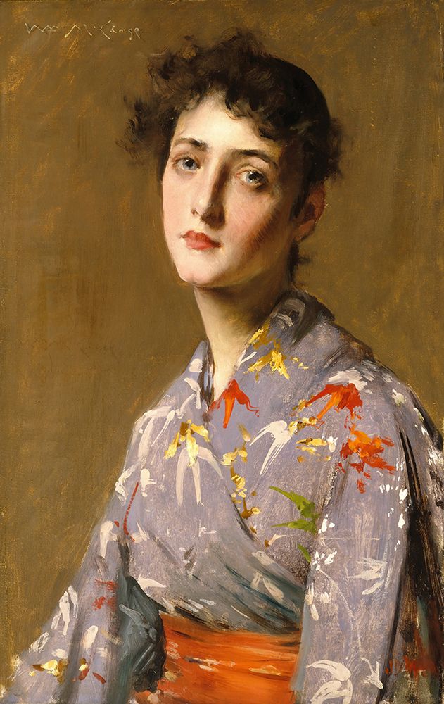 Girl In A Japanese Costume art print by William Merritt Chase for $57.95 CAD