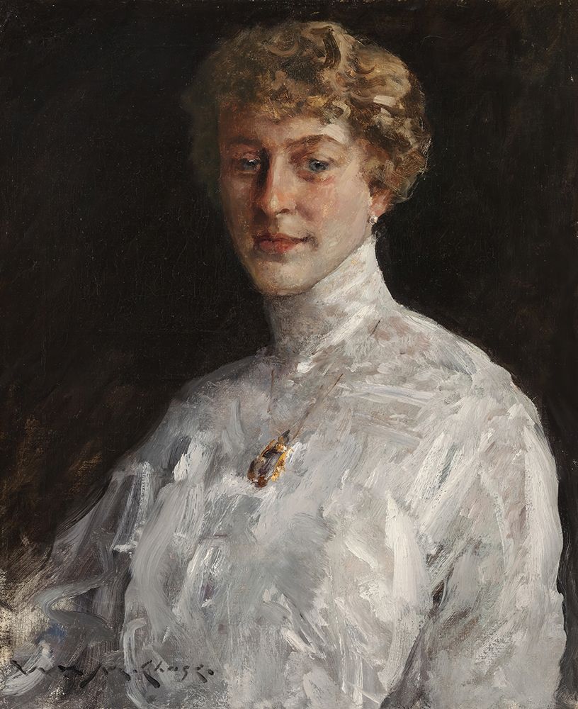 Lady in a White Blouse 1912 art print by William Merritt Chase for $57.95 CAD