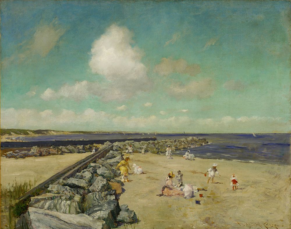 Morning at Breakwater, Shinnecock 1897 art print by William Merritt Chase for $57.95 CAD