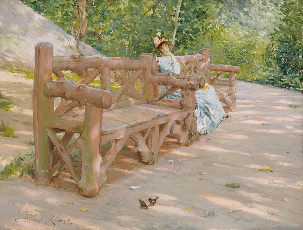 Park Bench 1916 art print by William Merritt Chase for $57.95 CAD