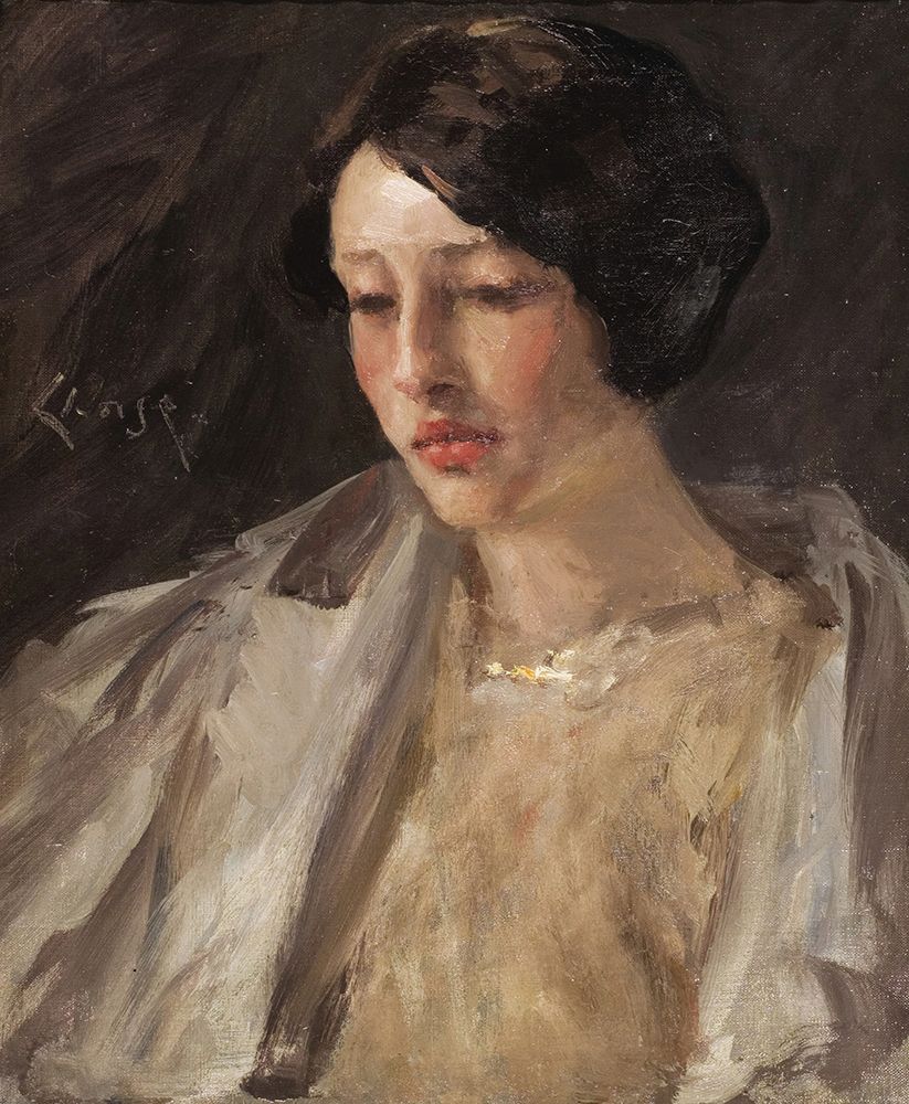 Portrait of Esther M. Groome 1912 art print by William Merritt Chase for $57.95 CAD