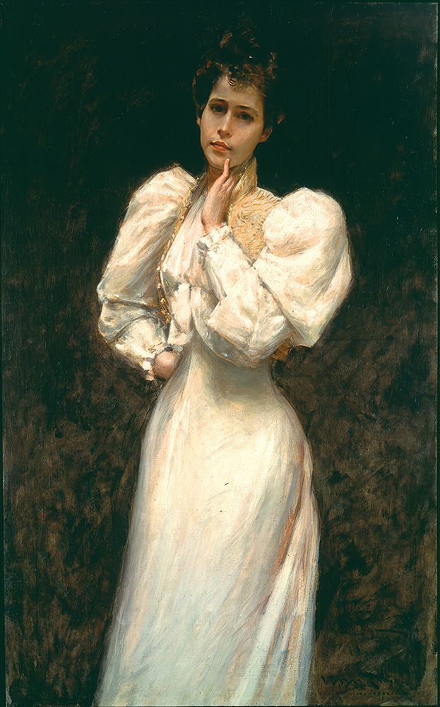Portrait of Miss L. Angelica Hamilton Lawrence 1892 art print by William Merritt Chase for $57.95 CAD