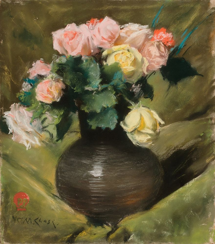Roses 1883 art print by William Merritt Chase for $57.95 CAD