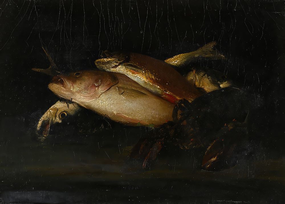 Still Life with Fish art print by William Merritt Chase for $57.95 CAD