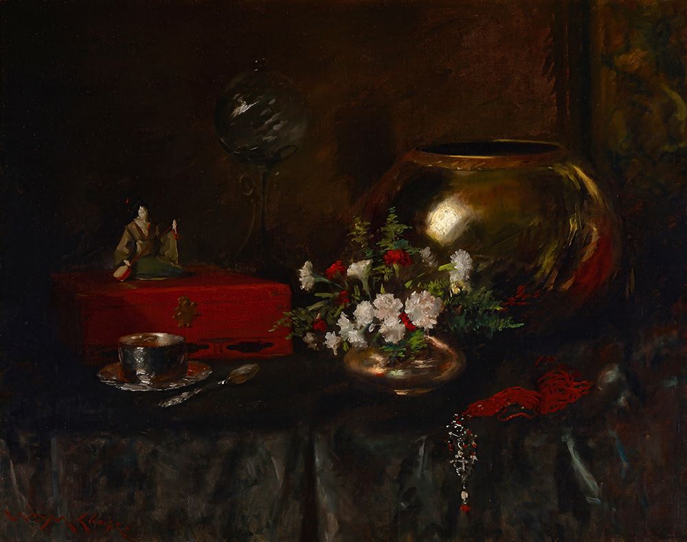 Still Life, Brass Bowl 1903 art print by William Merritt Chase for $57.95 CAD