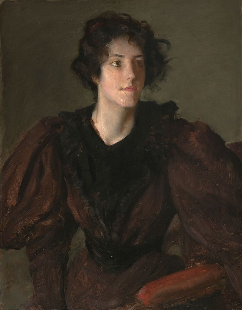 Study Of A Young Woman 1883 art print by William Merritt Chase for $57.95 CAD