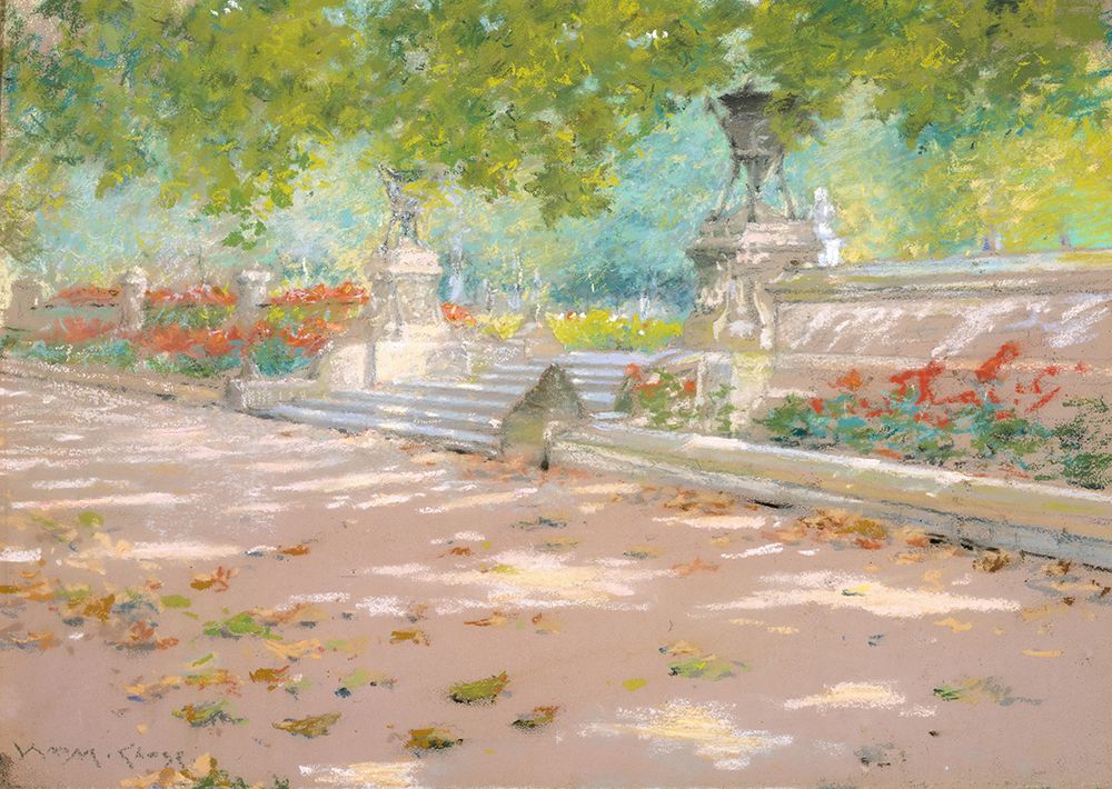 Terrace, Prospect Park 1887 art print by William Merritt Chase for $57.95 CAD