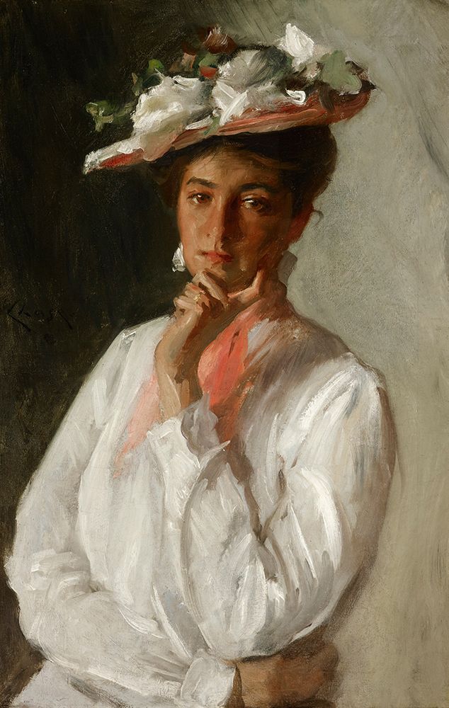 Woman in White 1902 art print by William Merritt Chase for $57.95 CAD