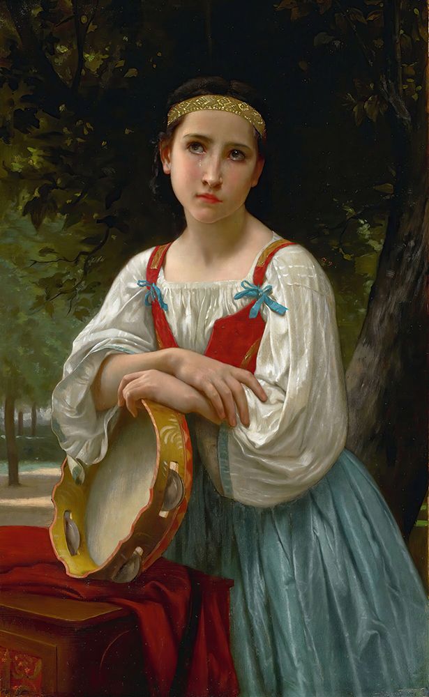 Bohemian with a Tambourine art print by William-Adolphe Bouguereau for $57.95 CAD