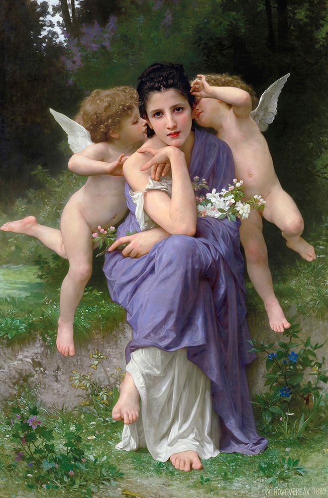 Spring Songs 1889 art print by William-Adolphe Bouguereau for $57.95 CAD
