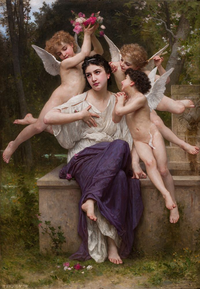 Dream of Spring 1901 art print by William-Adolphe Bouguereau for $57.95 CAD