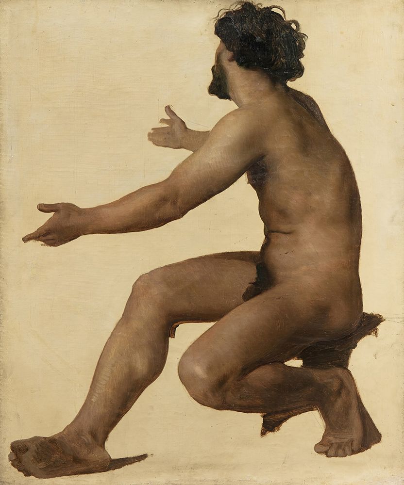 Study of a Man with Outstretched Arms art print by William-Adolphe Bouguereau for $57.95 CAD