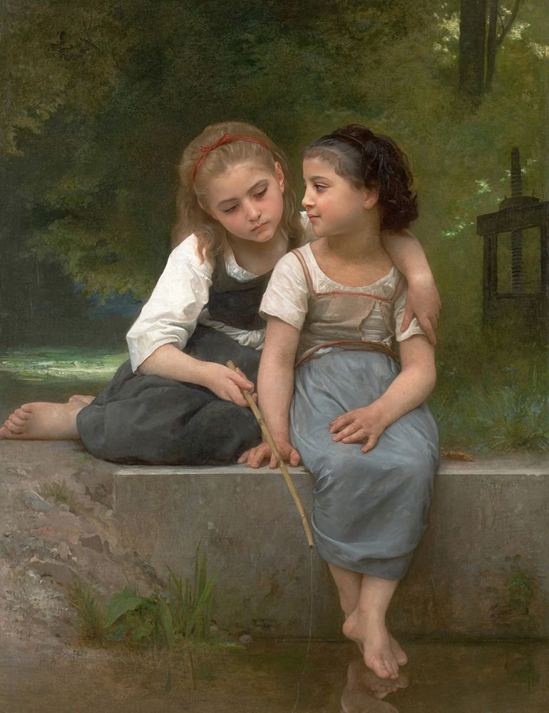 Fishing For Frogs 1882 art print by William-Adolphe Bouguereau for $57.95 CAD