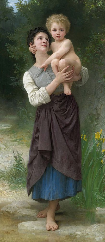 Brother and Sister 1887 art print by William-Adolphe Bouguereau for $57.95 CAD